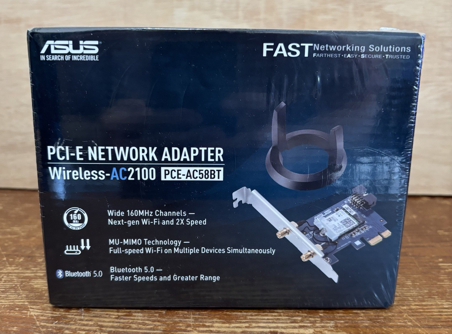 ASUS PCE-AC58BT Wireless-AC2100 PCIe Adapter 802.11ac Wi-Fi + Bluetooth 5.0