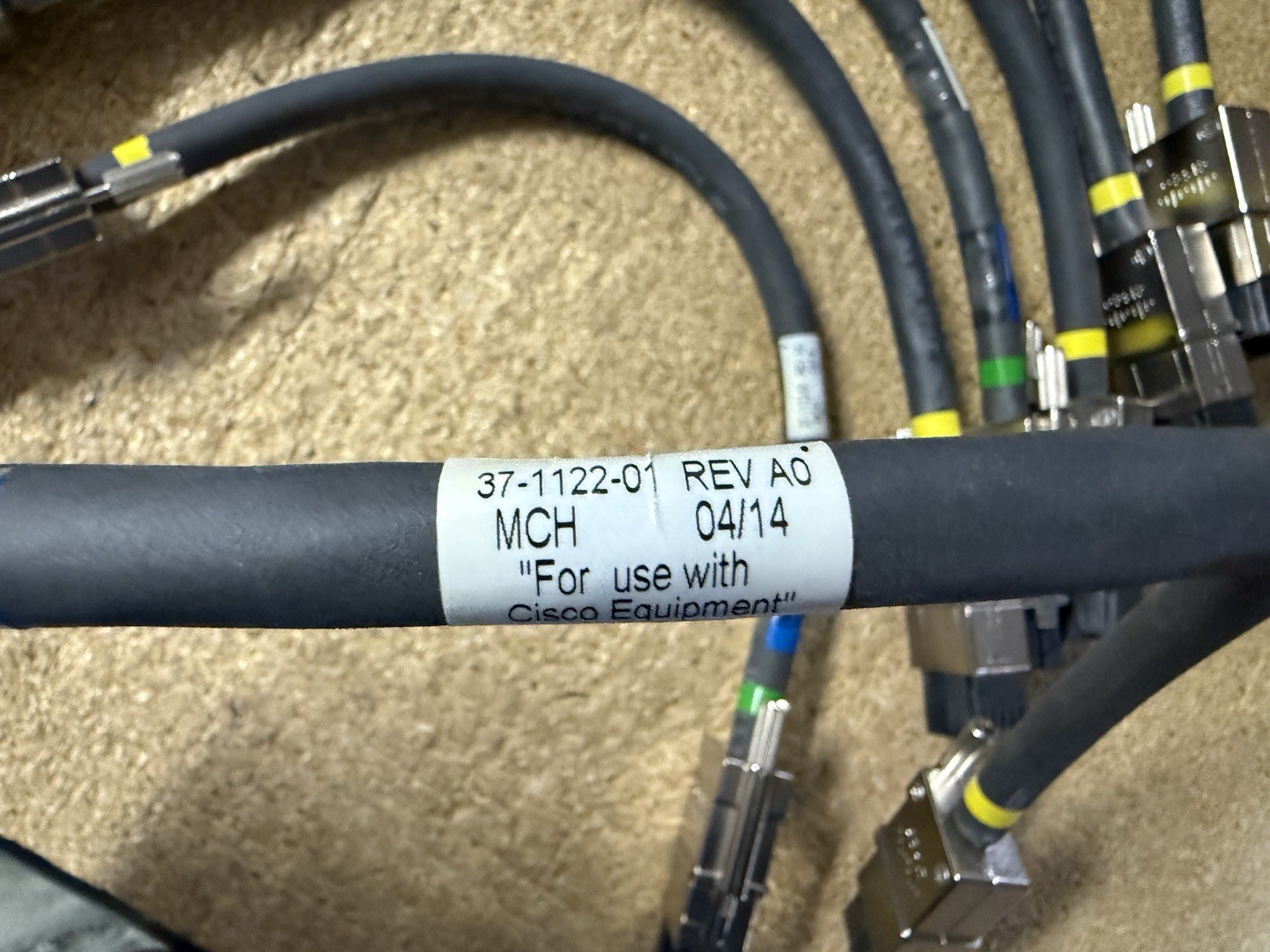 7 x Cisco CAB-SPWR-30CM 30cm Power Stack Cable 37-1122-01 LOT OF 7