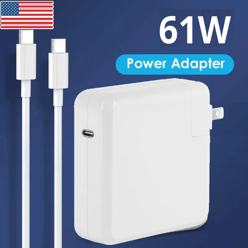 61W USB C Type C Adapter MacBook Pro 13” A1708 2016 2017 2018 2019 2020 Charger