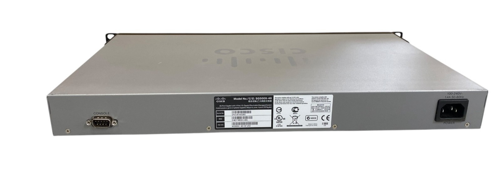 Cisco SG500X-48-K9 V02 48 Port Managed Gigabit Network Switch
