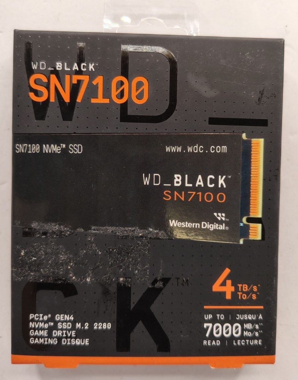 WD BLACK 4TB SN7100 NVMe Internal Gaming SSD M.2 2280 7,000 MB/s (WDS400T4X0E)