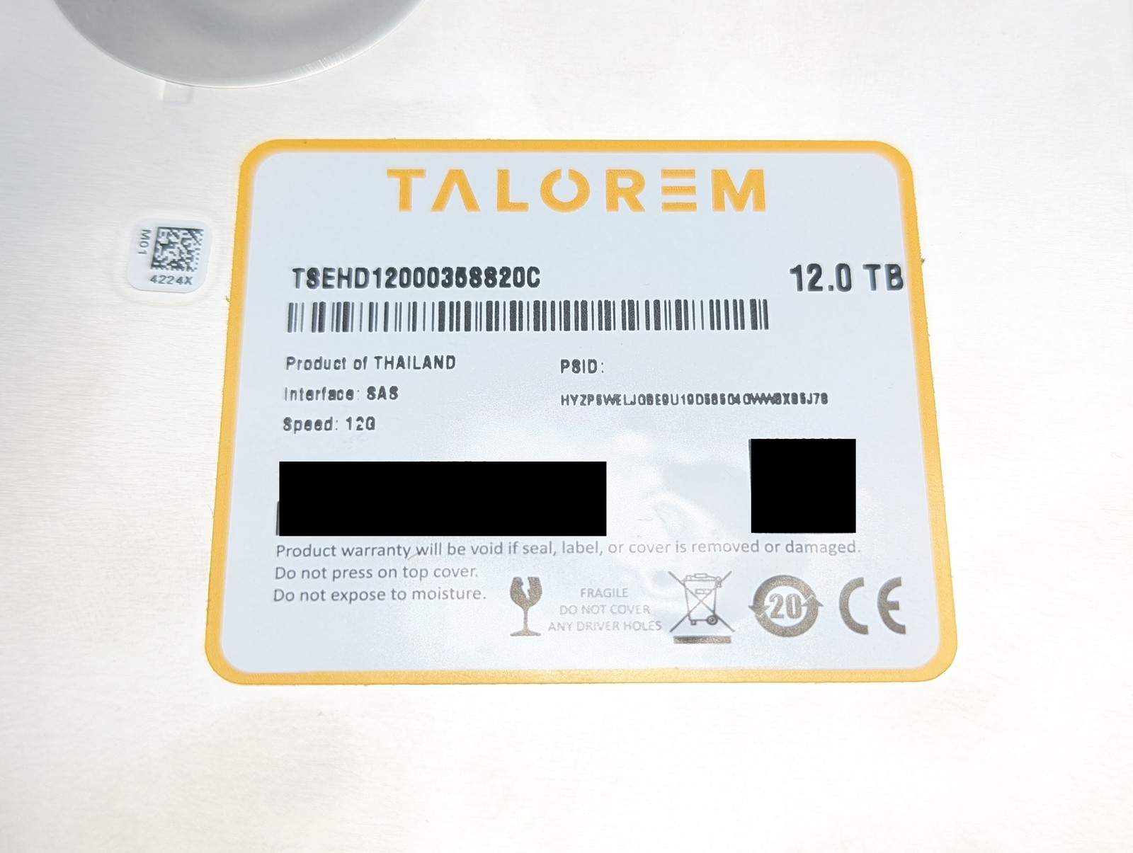 Talorem 12TB SAS HDD 3.5″ Internal Desktop Drive (T8EHD12000358820C) RFB OB
