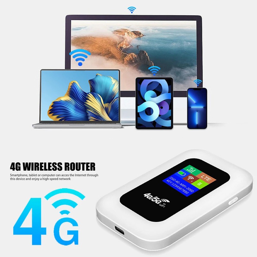 Unlocked 5G Wireless 3000 mAh WiFi Router Mobile Broadband MIFI LCD Hotspot US