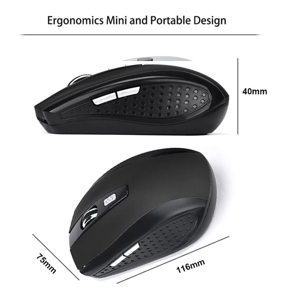 Silent Wireless Mouse – 2.4G Portable Optical Office Mouse for Laptop & MacBook