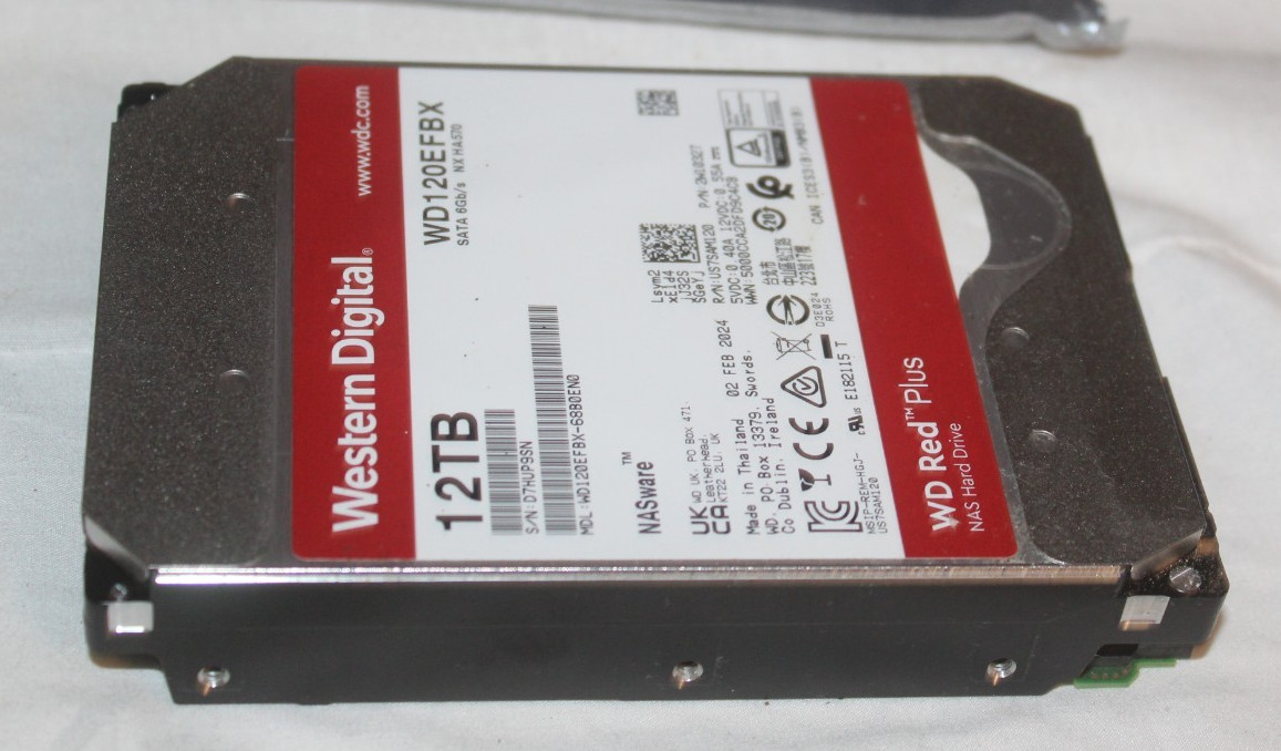 Western Digital 12tb WD120EFBX Red Internal HD Untested