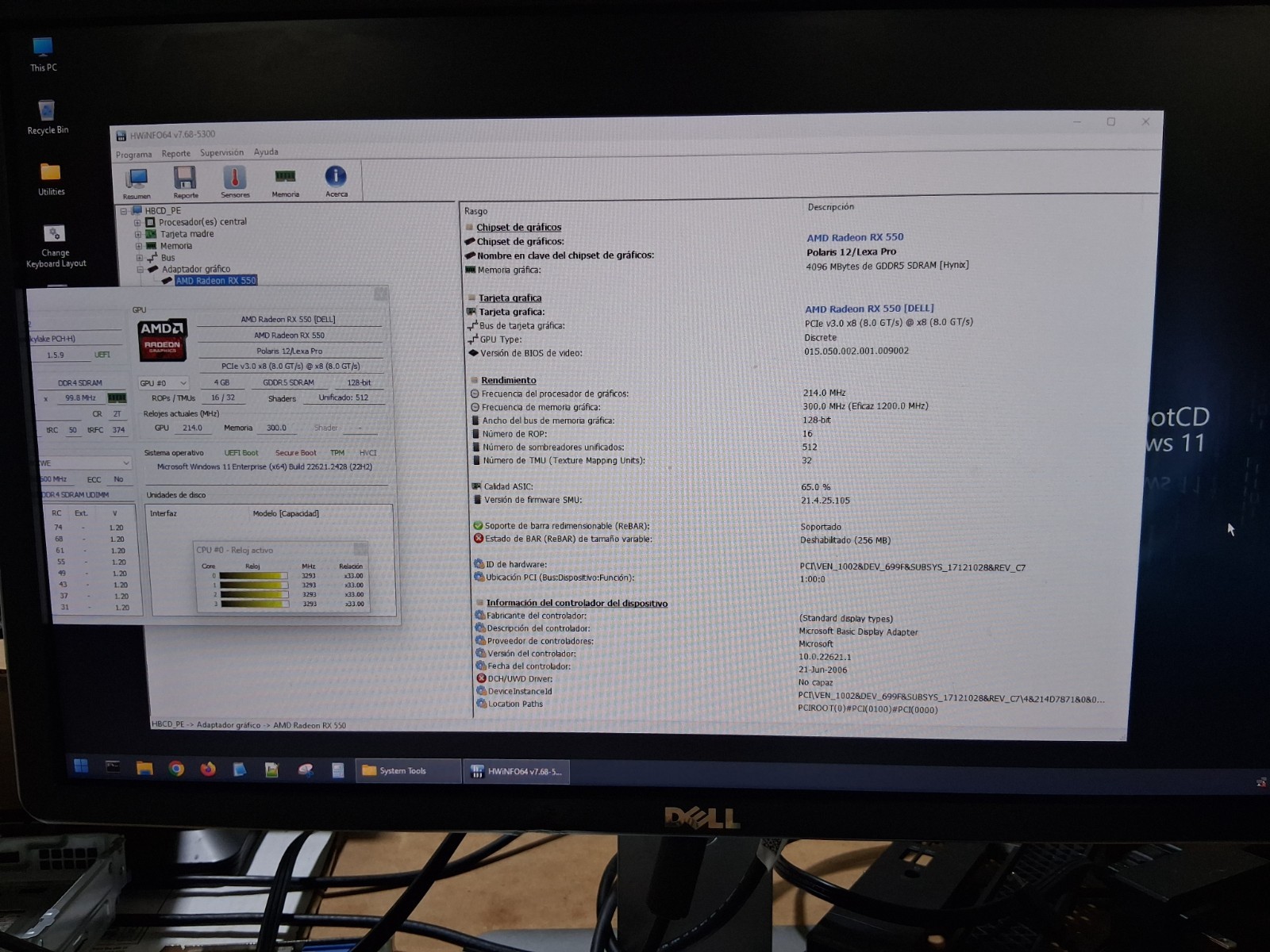 Dell AMD Radeon RX 550 4GB GDDR5 Full Height Graphics Card