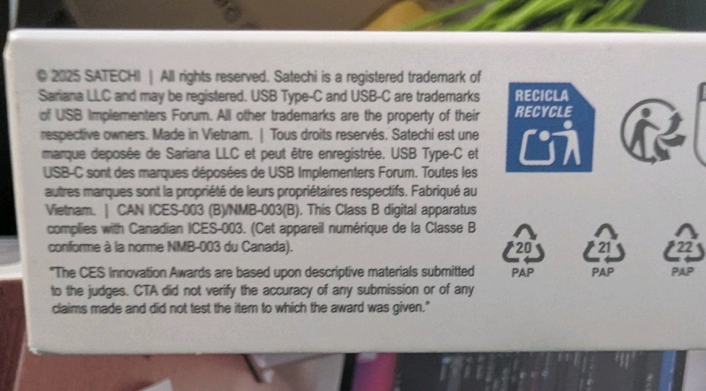 Satechi USB4 NVMe SSD Pro Enclosure ( SSD Not Included )
