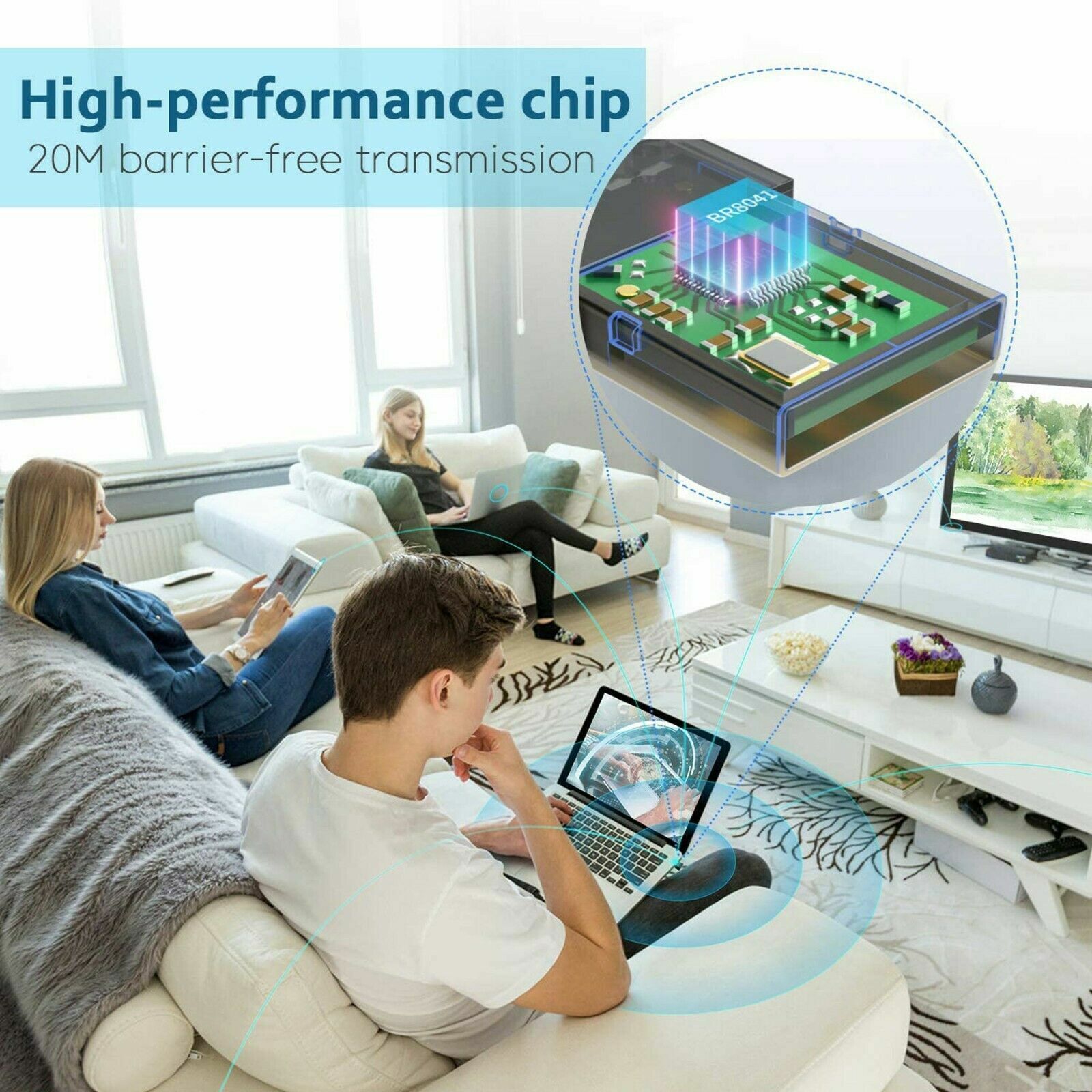 NEW USB Bluetooth 5.0 & 4.0 Wireless Audio Music Stereo Adapter receiver USA LOT