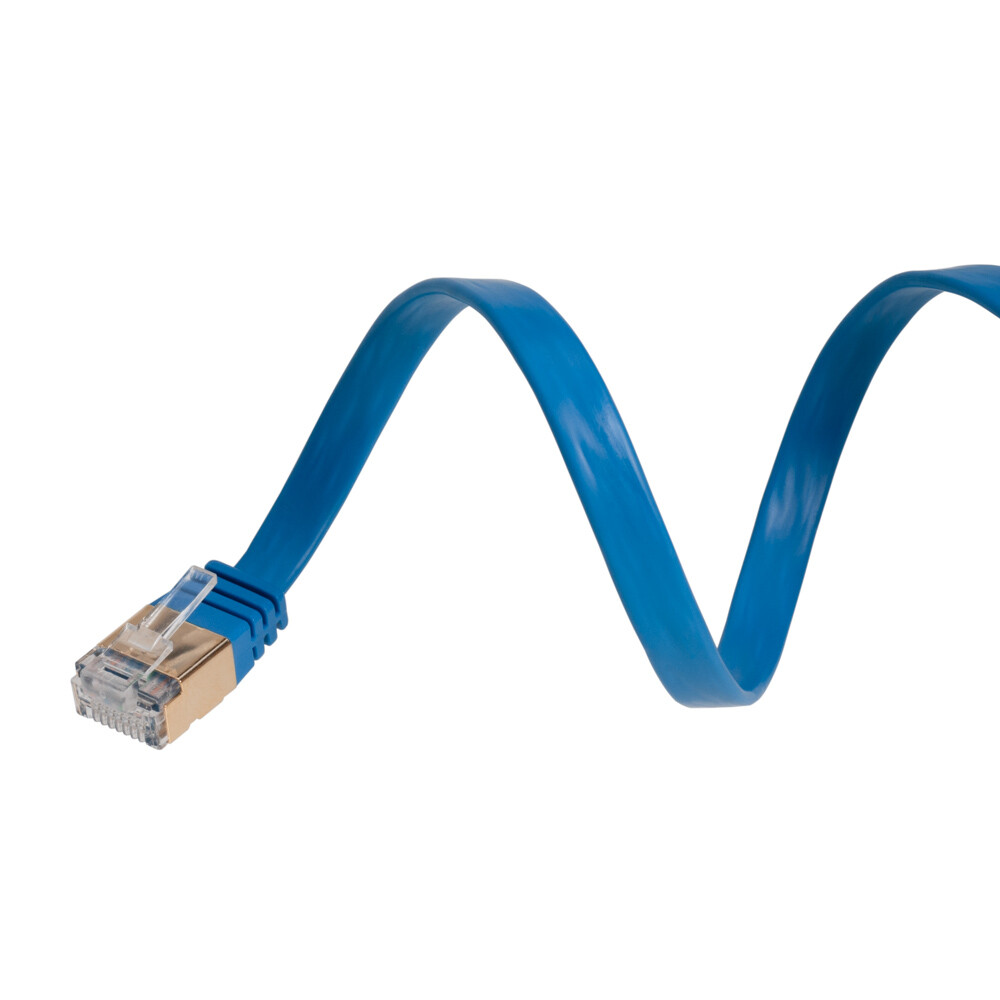 CAT7 Flat U/FTP Ethernet Patch Cable 10Gbps LAN Network Cord Multipack LOT