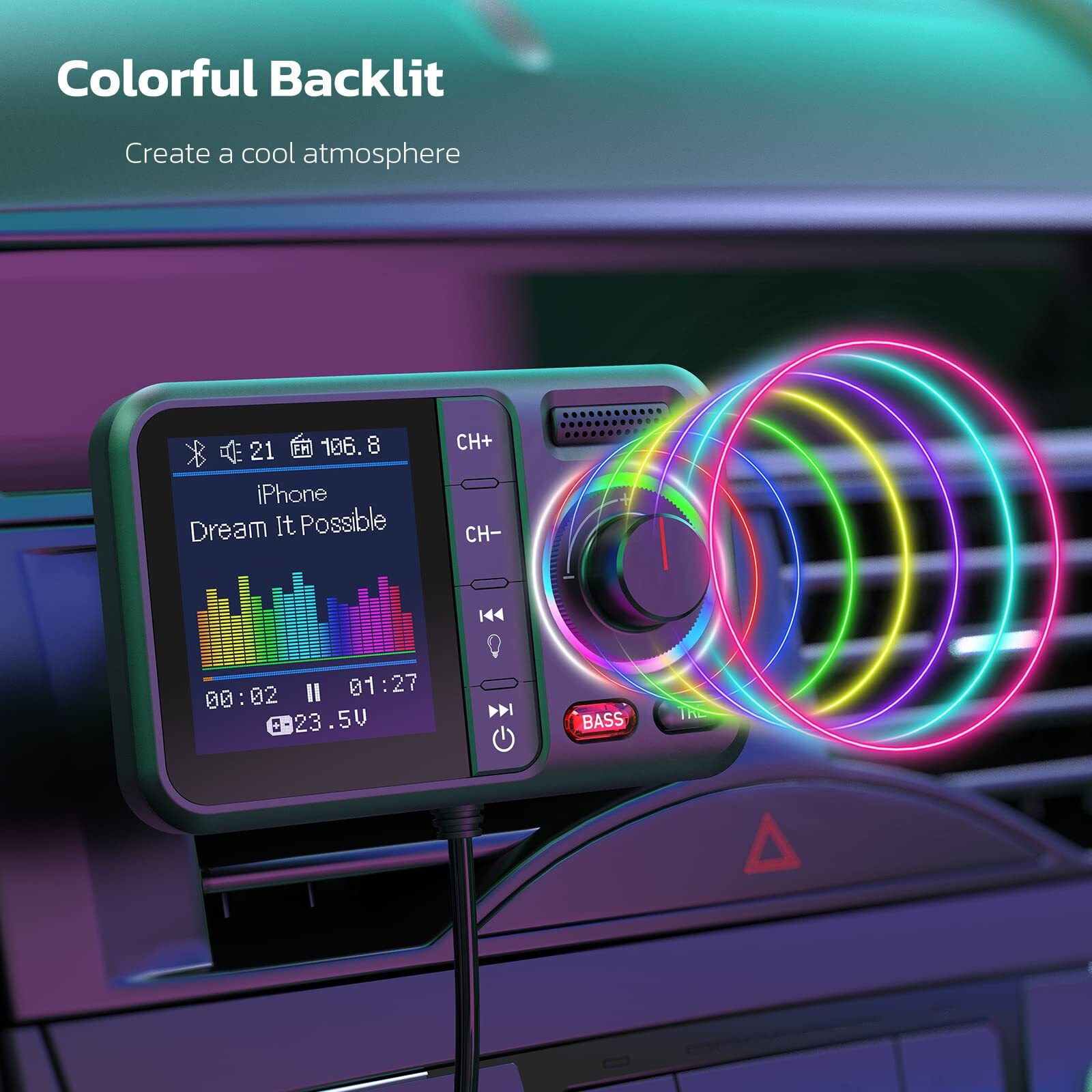 Nulaxy Bluetooth FM Transmitter for Car