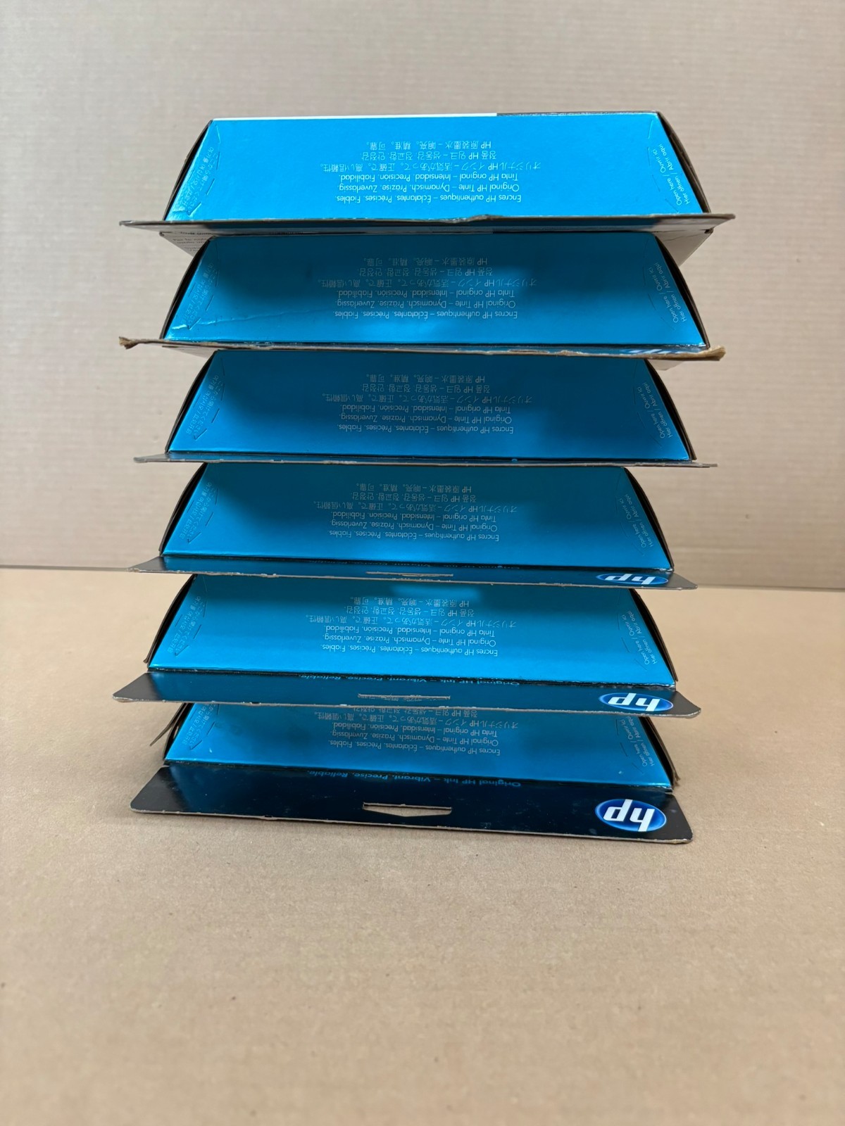 6 OEM HP 727 DJT900, T1500 C,M,Y,G,G,PK inks B3P19A,20A,21A,23A,24A (2021)