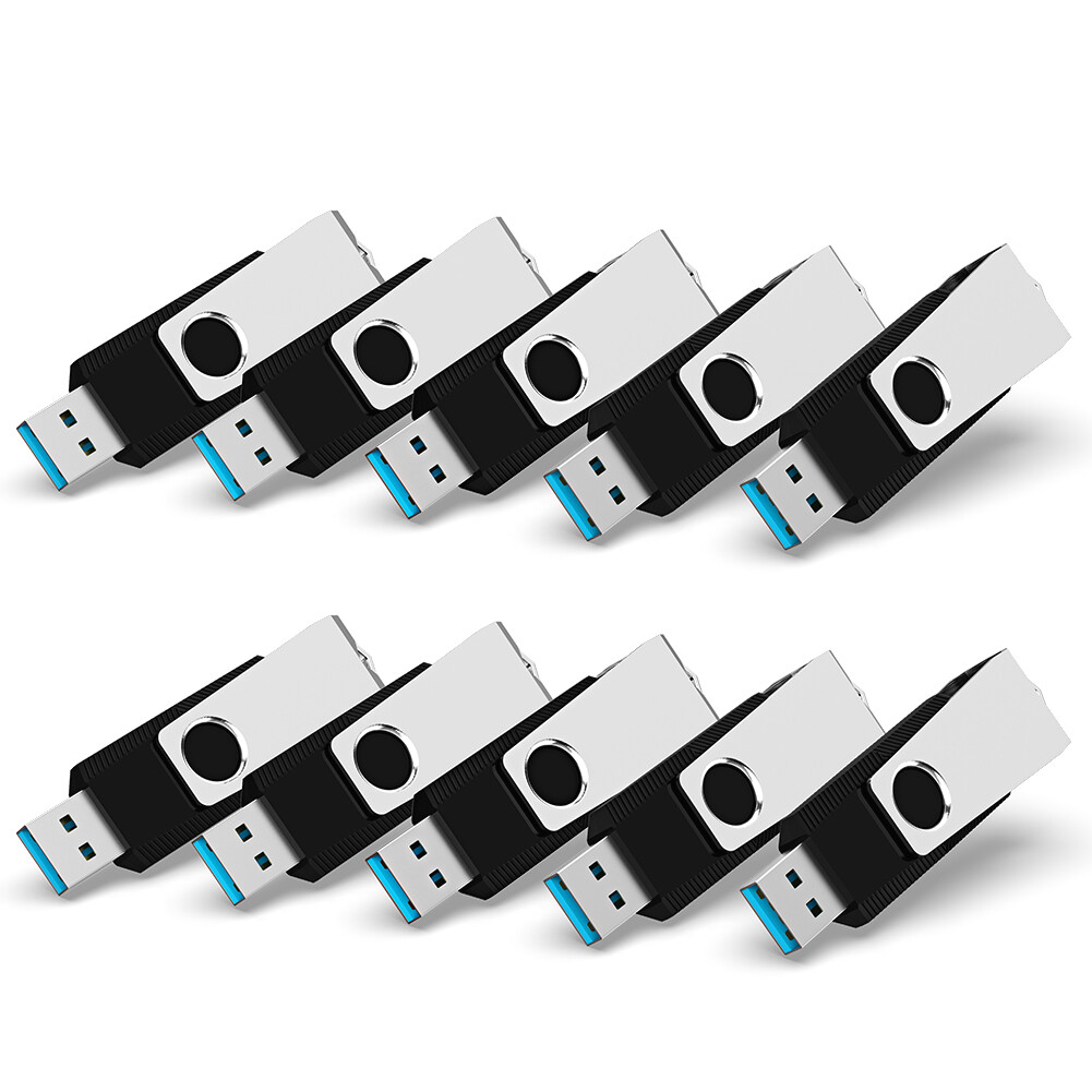 Wholesale USB 3.0 16GB Metal Swivel Style Flash Drive 1/10/100pcs Memory Stick