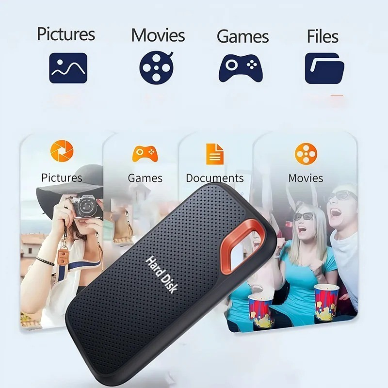 external hard drive 1TB High Speed Capacity Solid State Usb3.2 Laptop Mac And PC