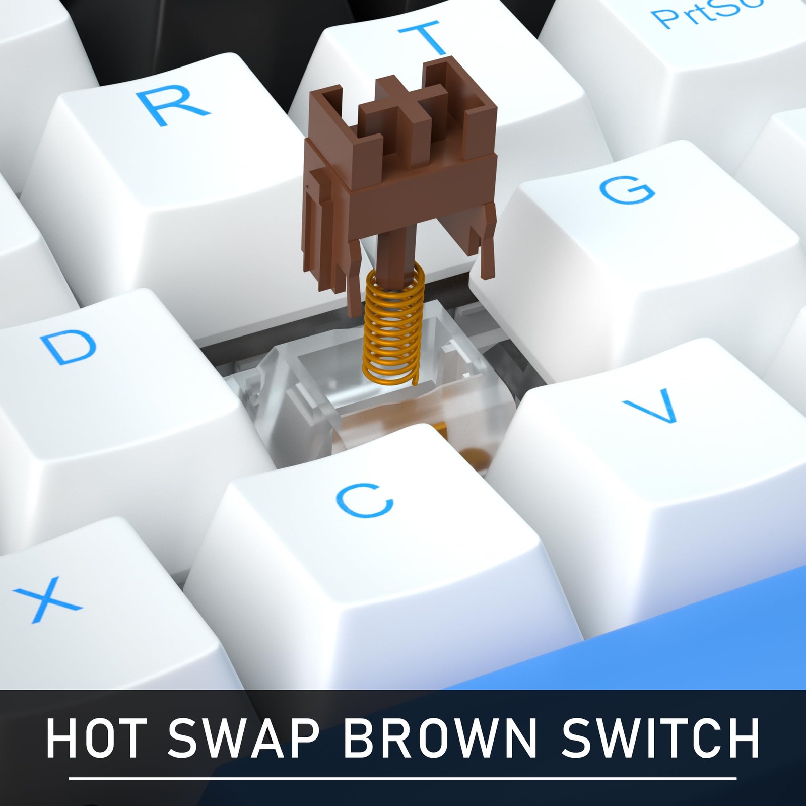 60% Mechanical Gaming Keyboard,Mixed Color Keycaps Gaming Keyboard with Brown…