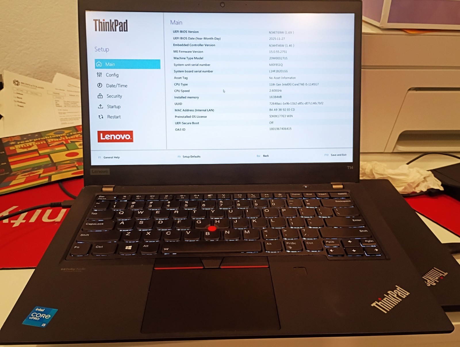 Lenovo ThinkPad T14 Gen2i Intel i5-1145G7 16GB 500GB Win 11 Pro. Please read!