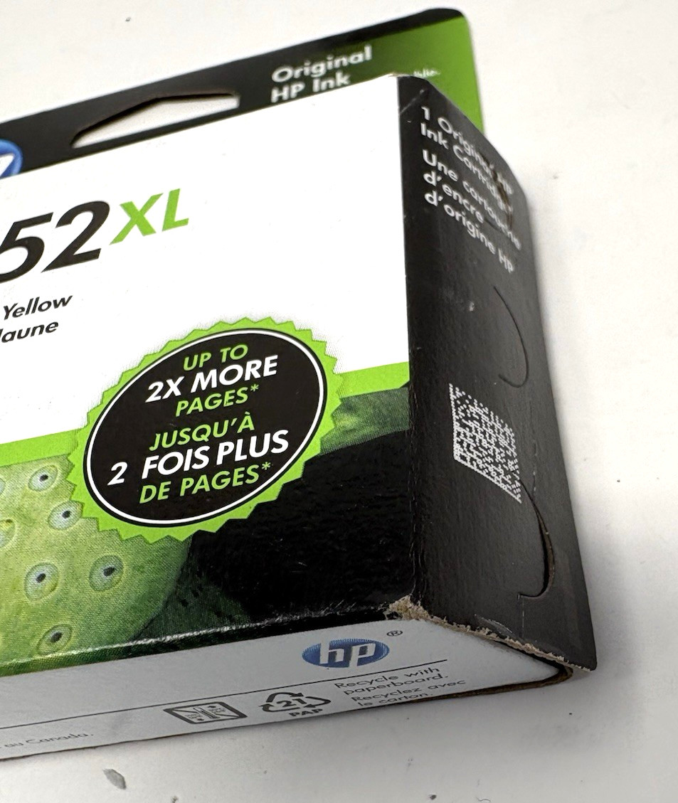 HP 952XL High-Yield Ink Cartridge Yellow Expiration Aug. 2020 New Sealed