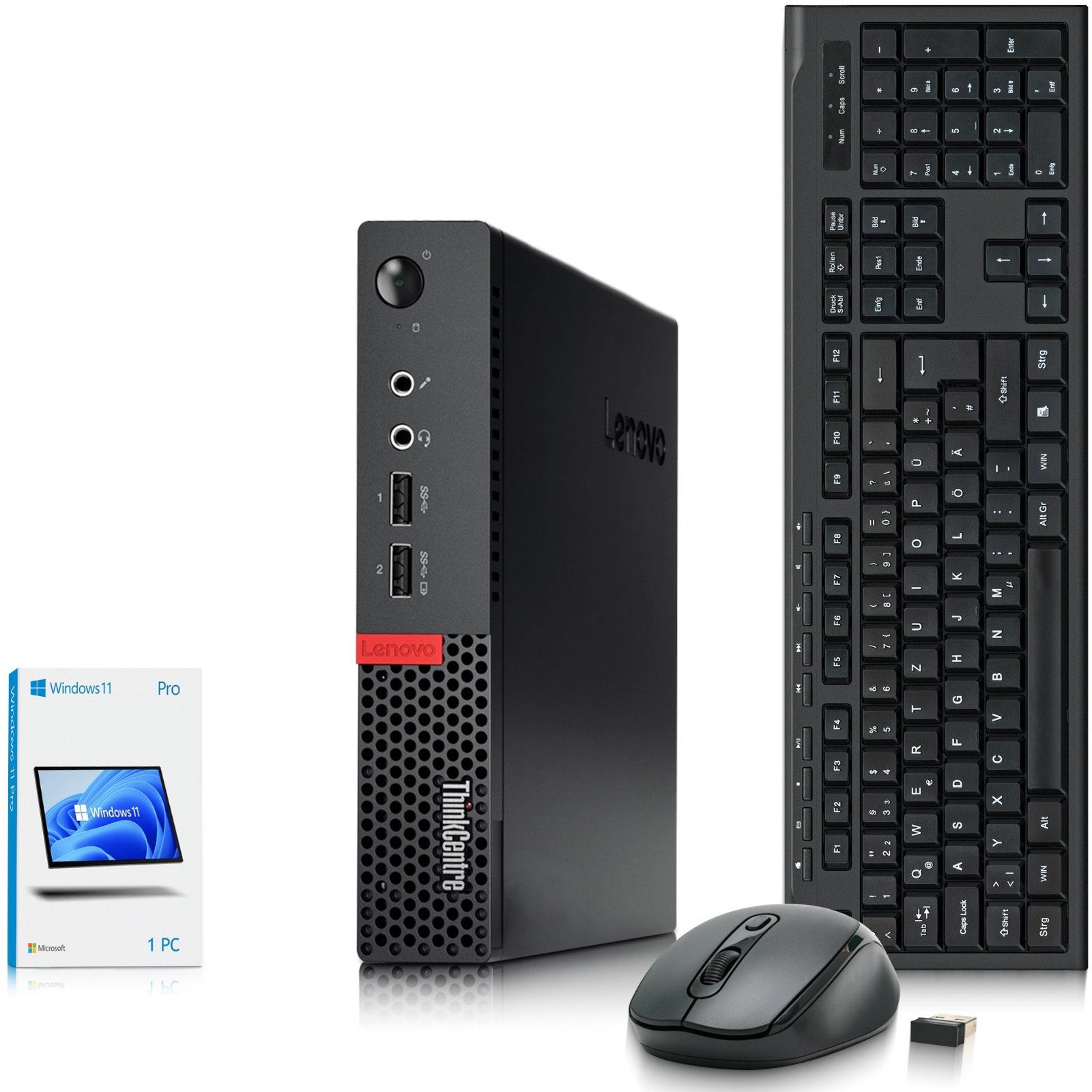 Lenovo M910q Desktop Tiny PC Intel i5-7th 32GB RAM 1TB SSD KB&M Wi-Fi Windows 11