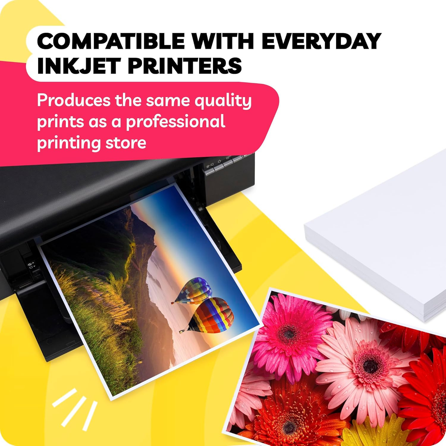 Glossy Photo Paper For Printer 8.5 x 11” x 100 Sheets – Picture Paper for Pri…