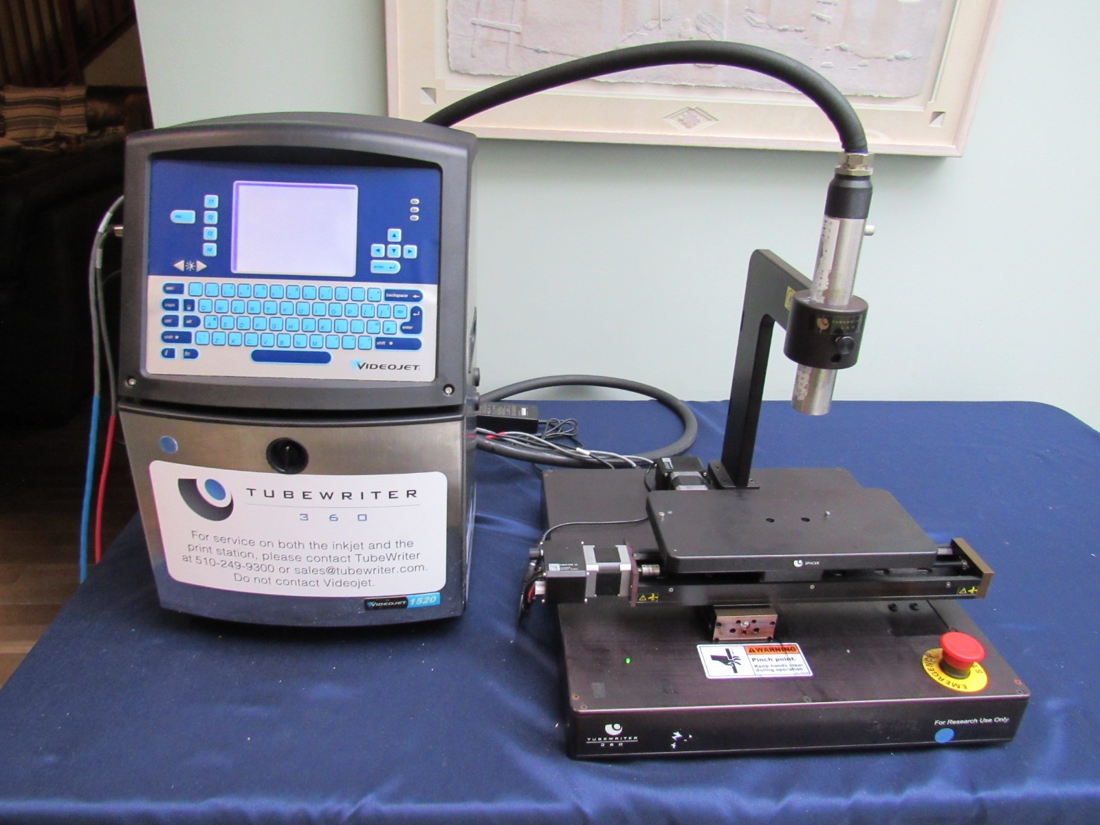 VideoJet 1520 Ink Jet Coding Machine W/ TubeWriter 360 30 Days Warranty