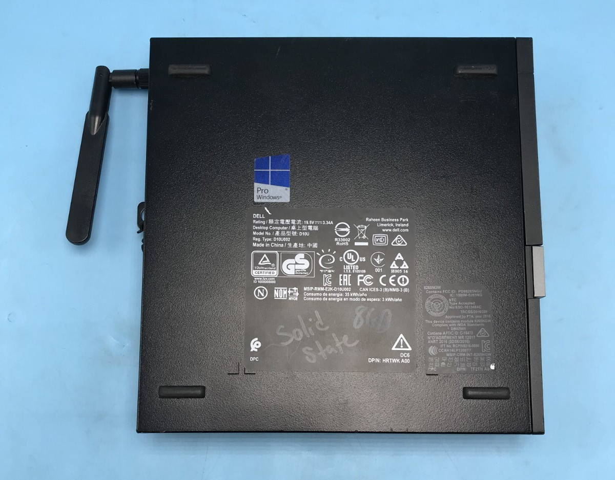 Dell OptiPlex 7050 Micro Core i7-7700T 2.90GHz 8GB RAM 240GB SSD Windows 10 Pro