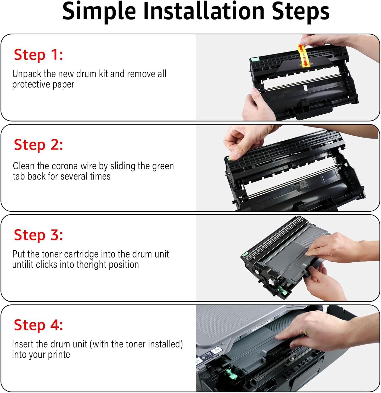 1 Pack – DR720 Drum Unit For Brother DR-720 DCP-8110DN HL-5450DN MFC-8510DN