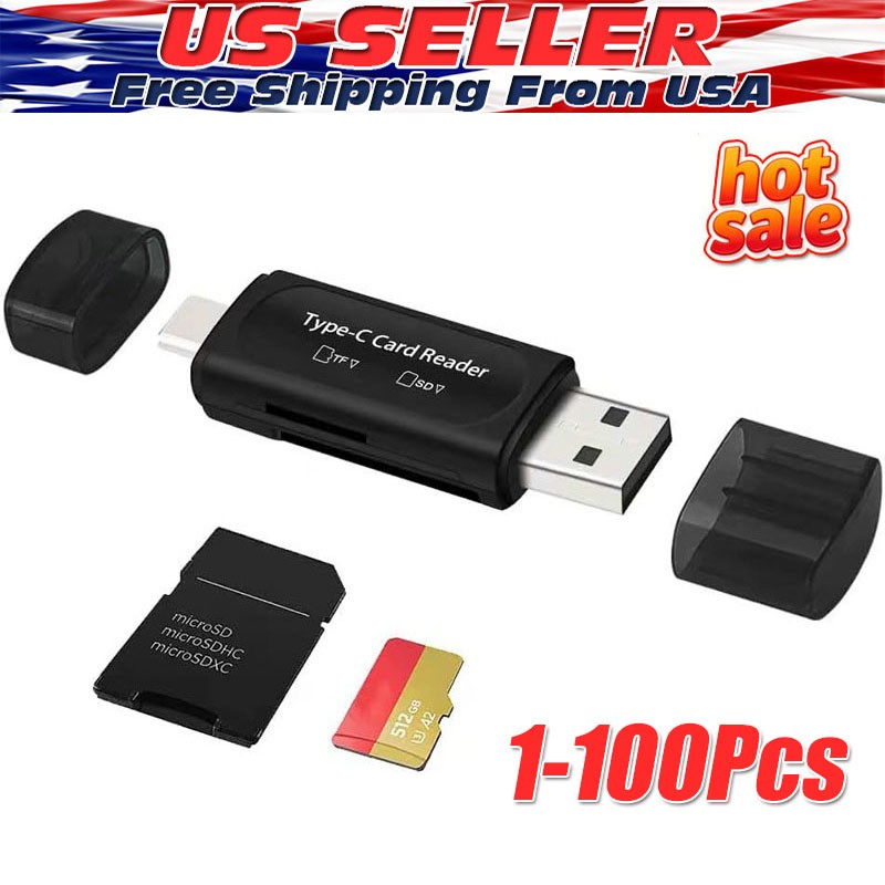 Card Reader USB 3.0 To SD Micro TF Memory Card Adapter PC Laptop Accessories Lot