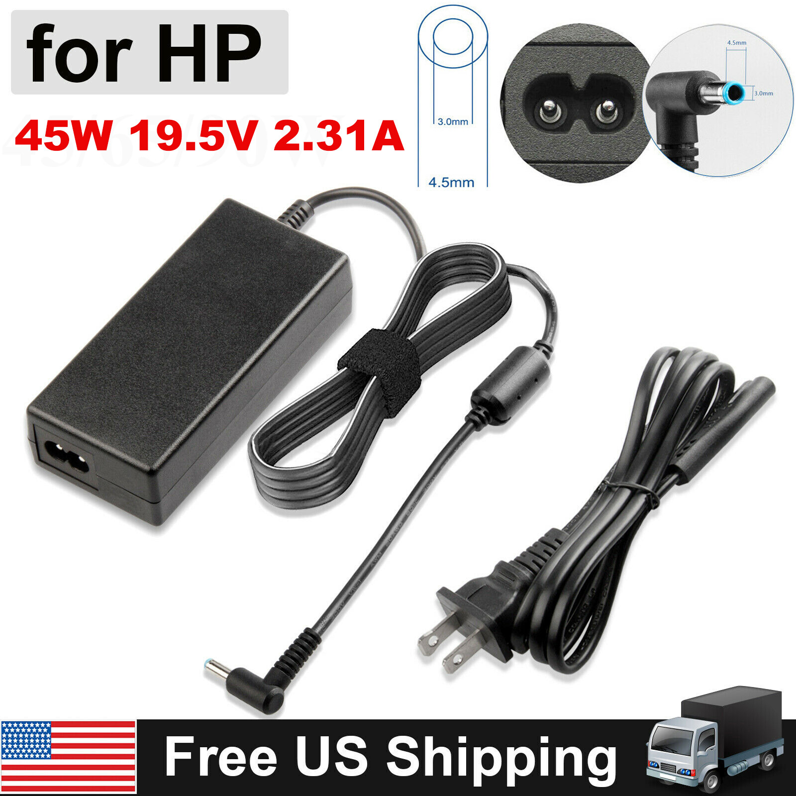 AC Adapter Charger For HP 15-ac121dx touchscreen rtl8188ee Laptop Power Supply