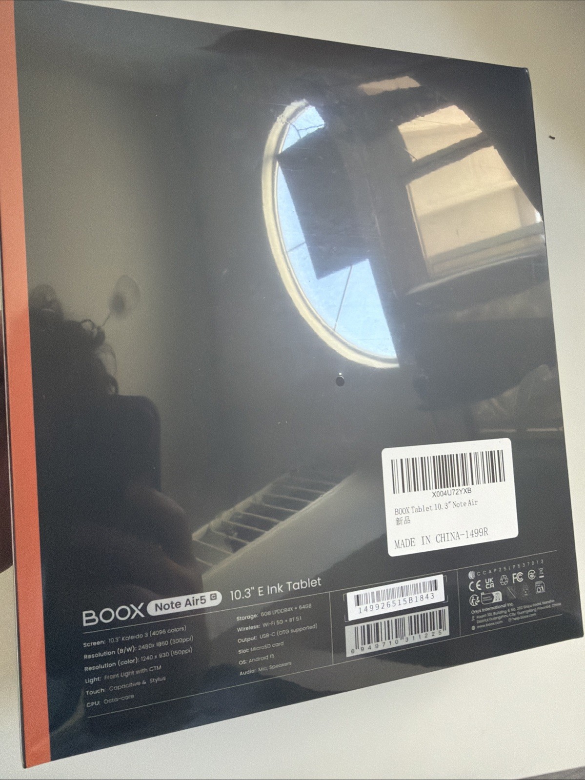 New – BOOX Note Air 5C 10.3″ Color E-INK Notebook Kaleido 3 Android 15
