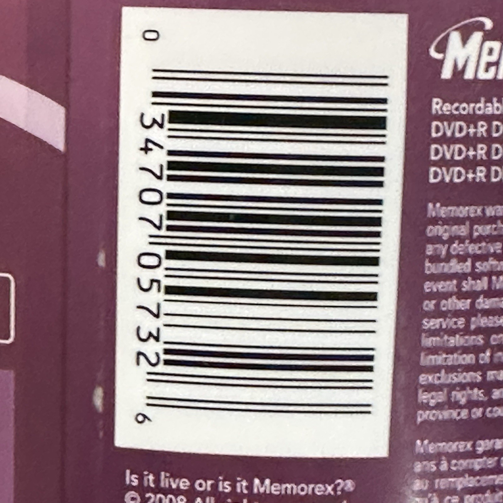 Memorex Dual Layer DVD+R DL 50-Pack 8X, 8.5GB, 240 Minutes Double Capacity NEW