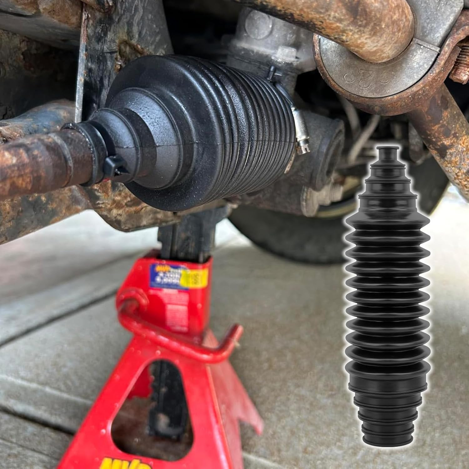 2PCS Universal Multi-Size Adjustable Inner Tie Rod Rack and Pinion Boot Kit