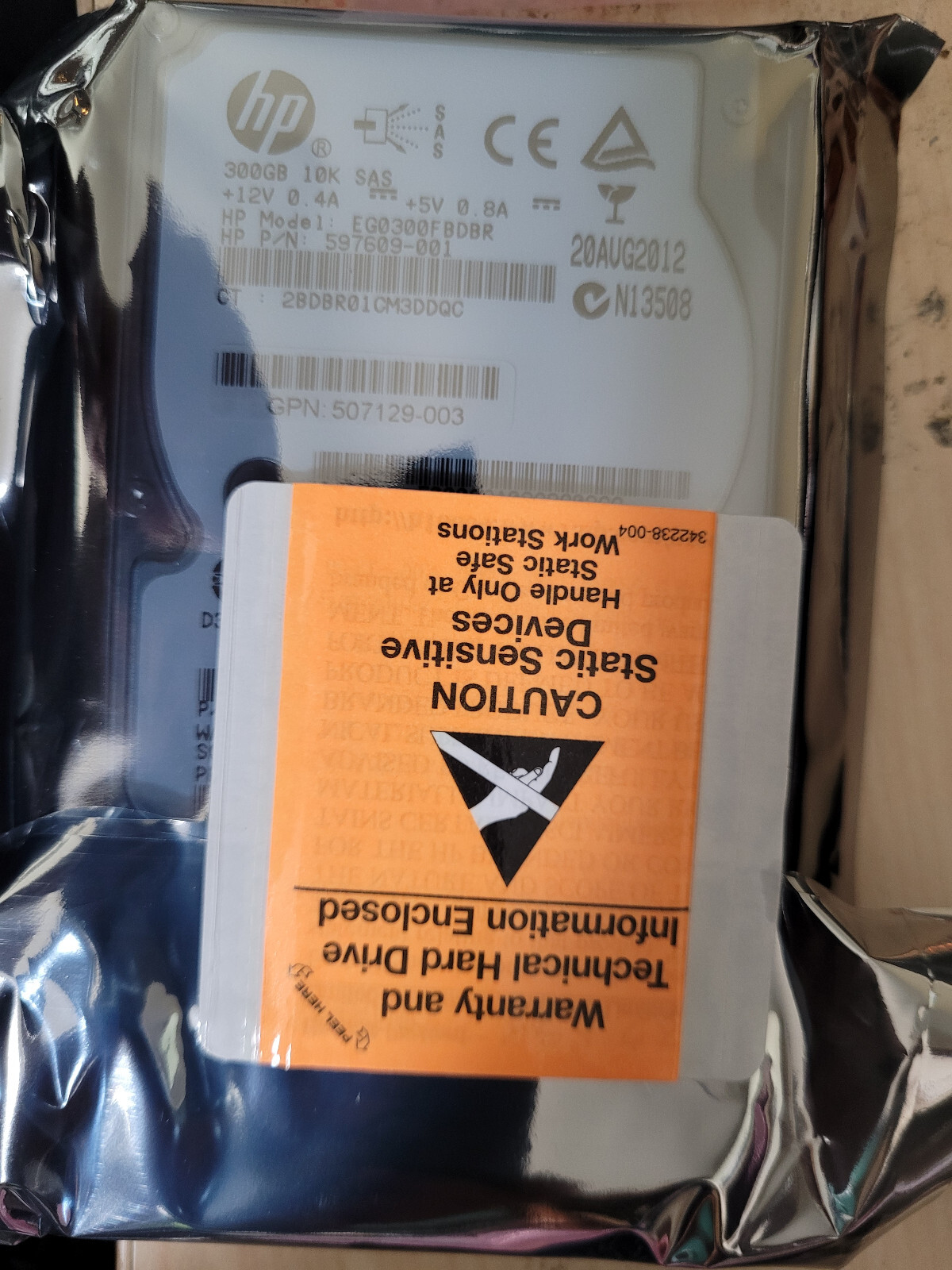 New HP EG0300FBDBR 597609-001 0B25642 300GB 2.5″ 10K sas UNOPENED