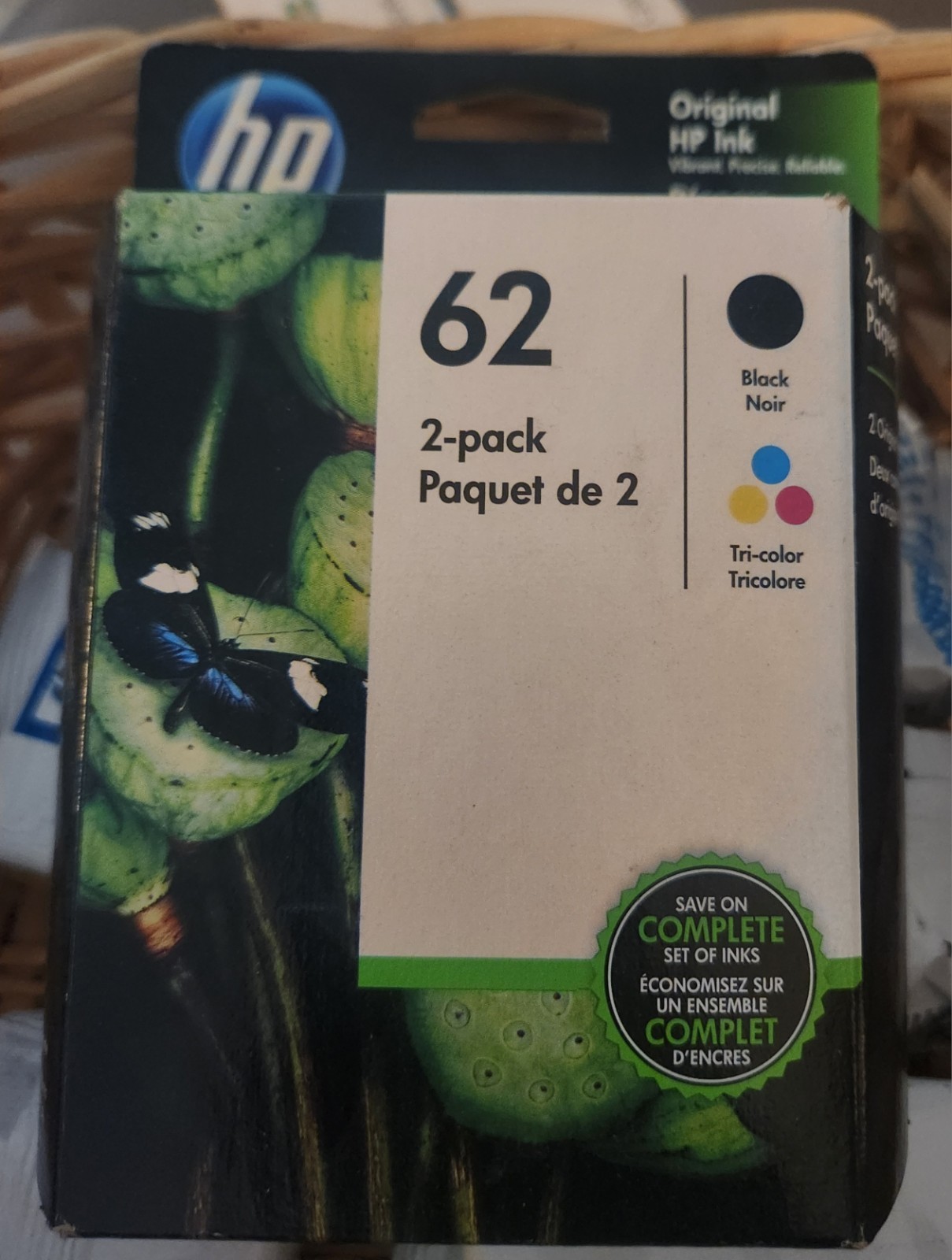 Genuine HP 62 Black & Tri-Color Ink Combo 2 Pack 01/27 – Brand New
