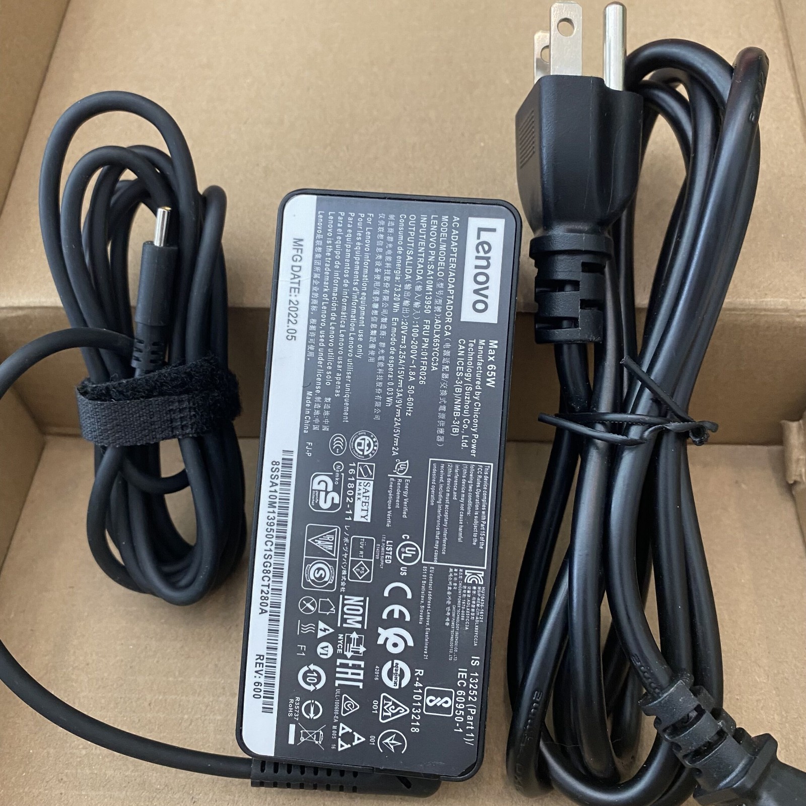 OEM Lenovo 65W USB C Type-C Laptop Adapter Charger For ADLX65YDC2A ThinkPad X1