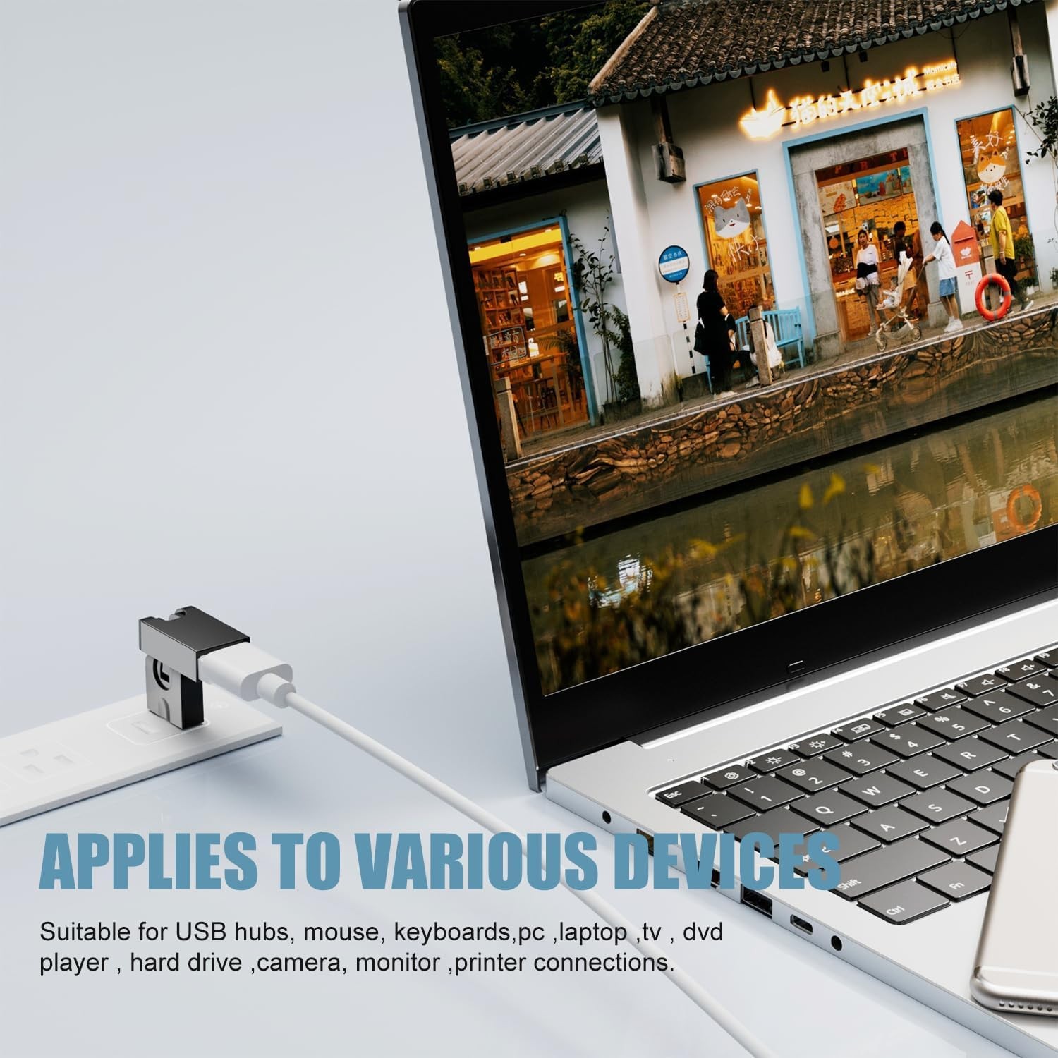 2 PCS 360 Degree Rotating USB 2.0 Adapter Male To Female Swivel Converter