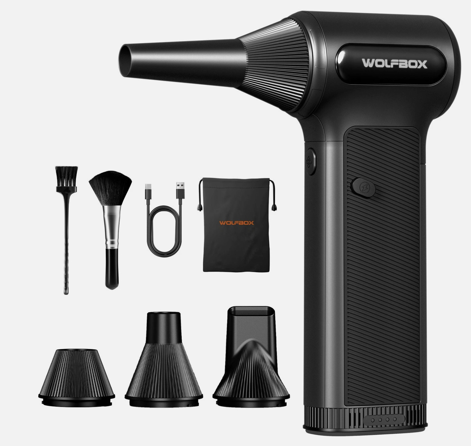WOLFBOX Handheld DF200 Electric Air Duster w/ Removable Battery Mini Blower NEW.