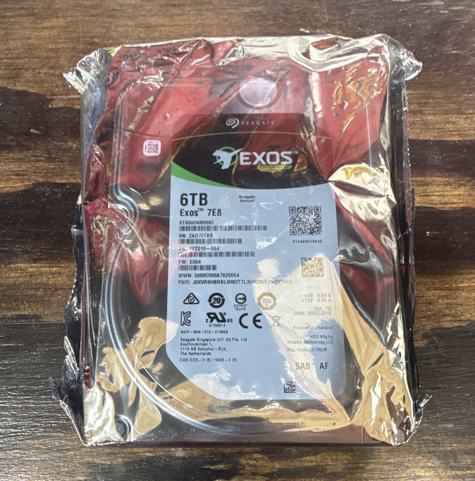 Seagate Exos 7E8 6TB SAS 3.5″ HDD 7200RPM 256MB ST6000NM0095