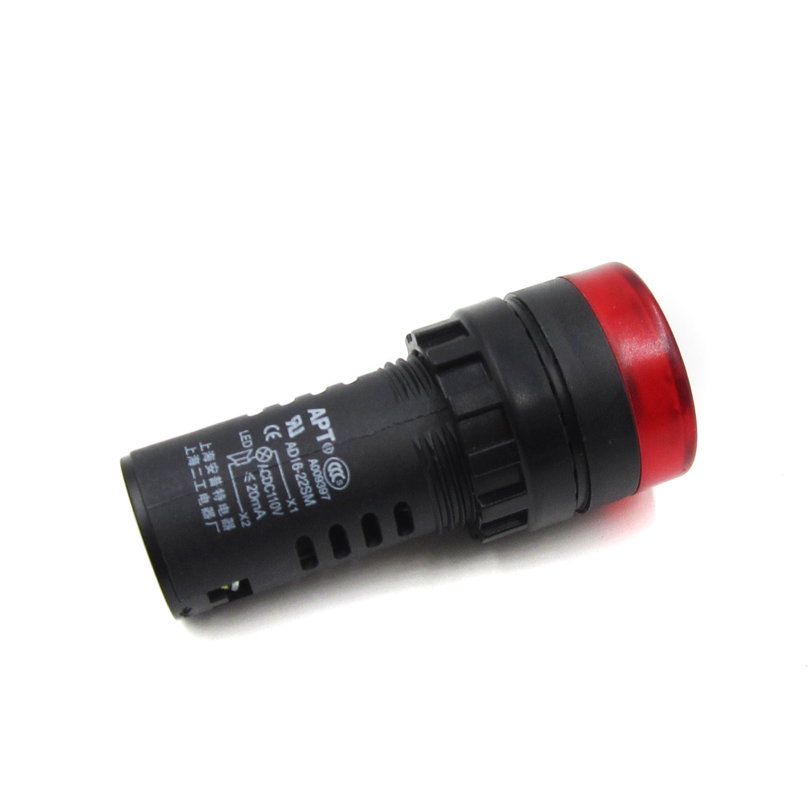 New 110V AD16-22SM LED Flash Alarm Indicator Signal Lamp with Buzzer Red